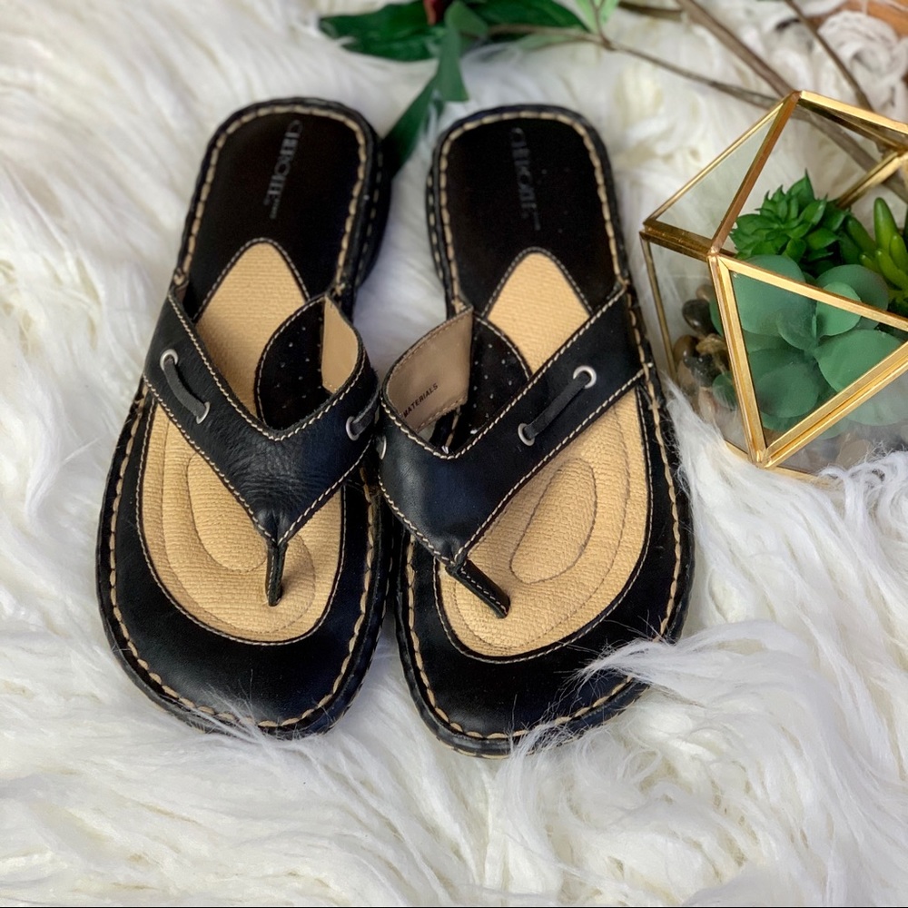 Cherokee leather padded sandal women’s sz 8